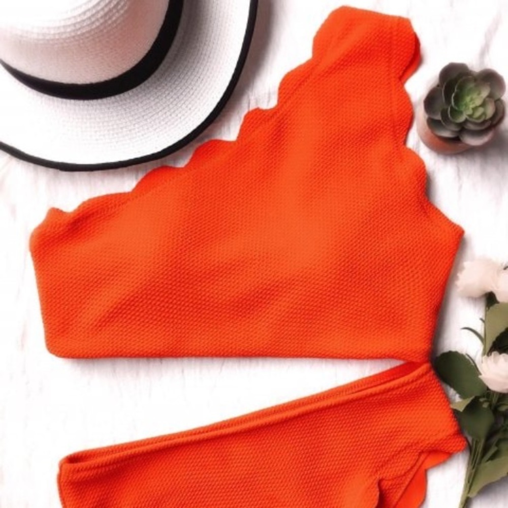 Zaful Scalloped Bikini Set